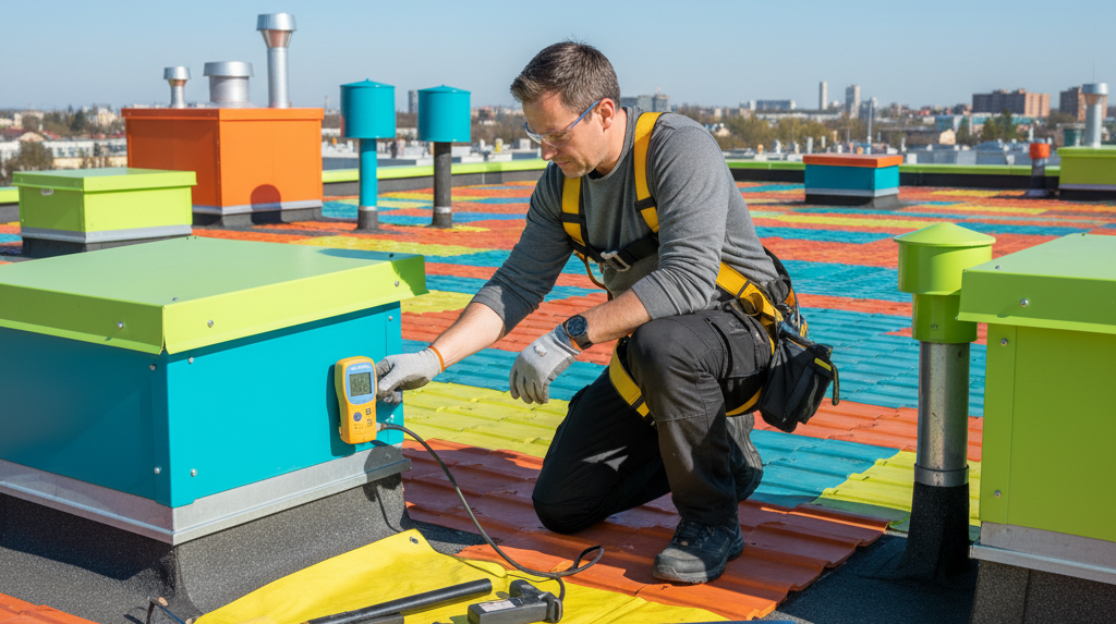 Pessoa aplicando selante transparente em uma rachadura no teto para vedar pequenas goteiras.