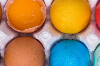 ovo colorido geladeira