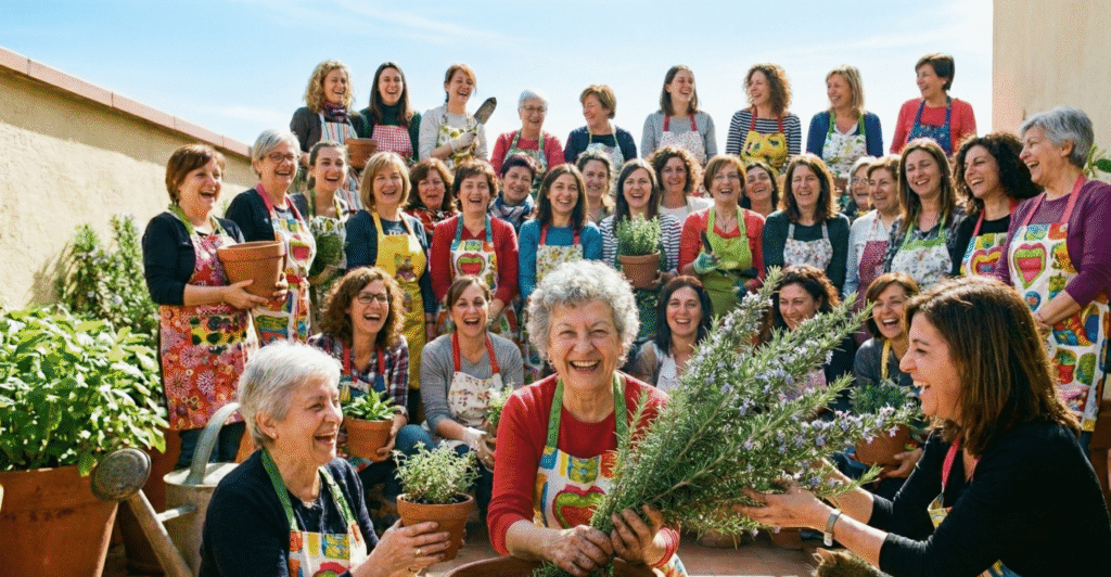 Ramo verde vibrante de alecrim sendo colhido de um vaso ensolarado, realçando o frescor dos Temperos naturais.